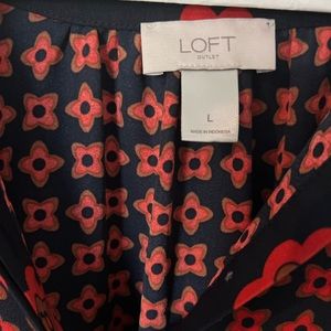 LOFT Floral button front dress